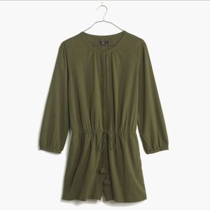 Madewell Mallorca Army Green Short Romper Medium
